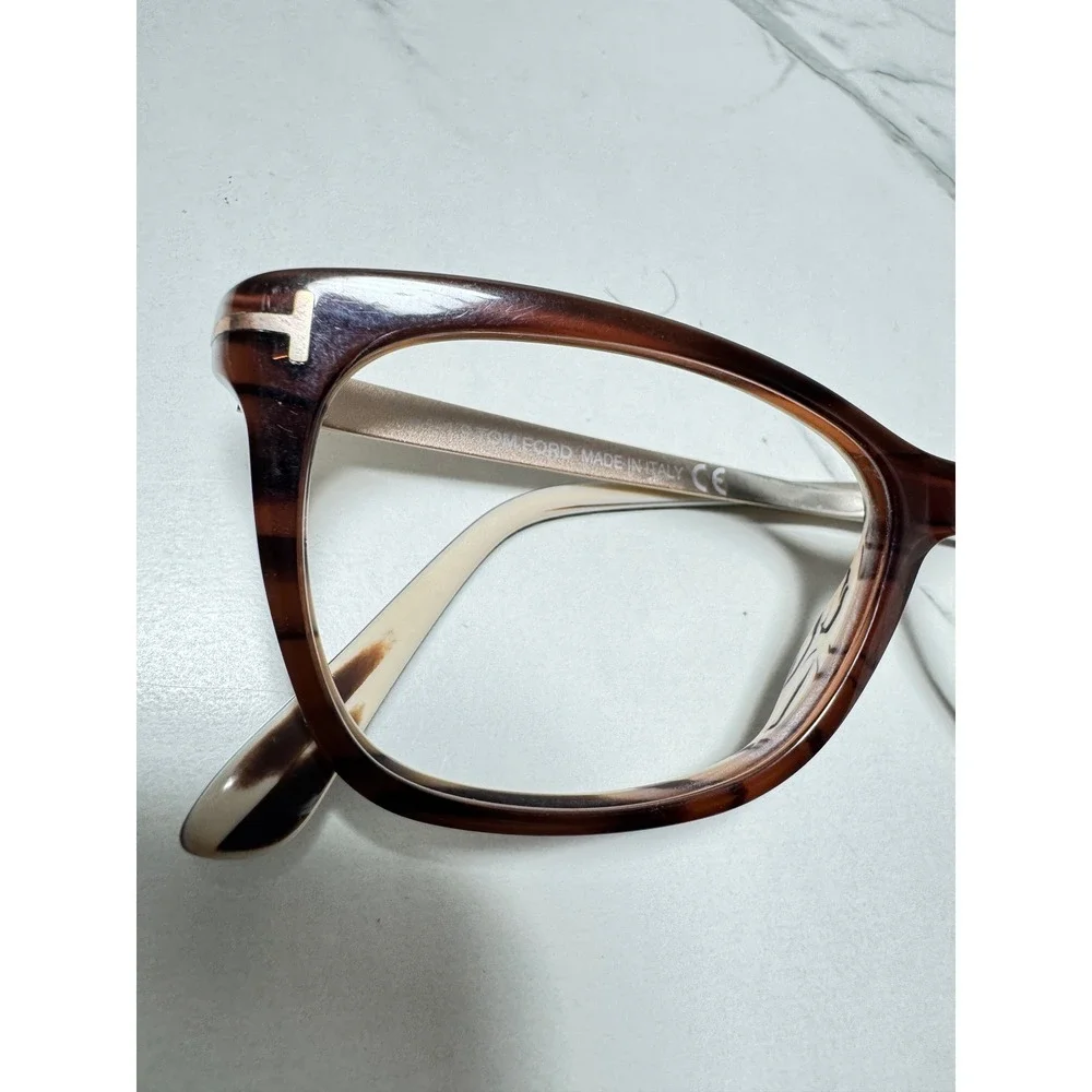 Tom Ford TF5353 050 Cat Eye Brown Tortoise Gold Italy 52-15-140 Authentic